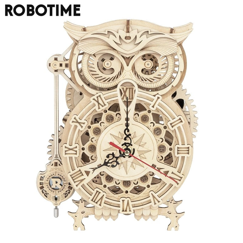 Owl Wooden Clock Model