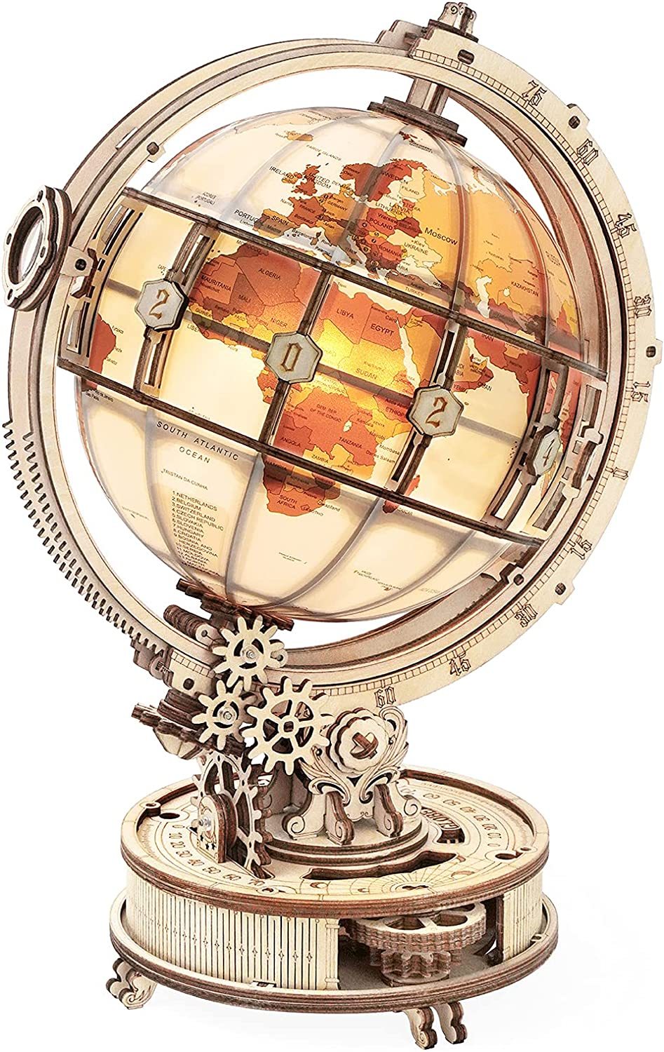 Rokr Luminous Globe DIY Wooden Kit.