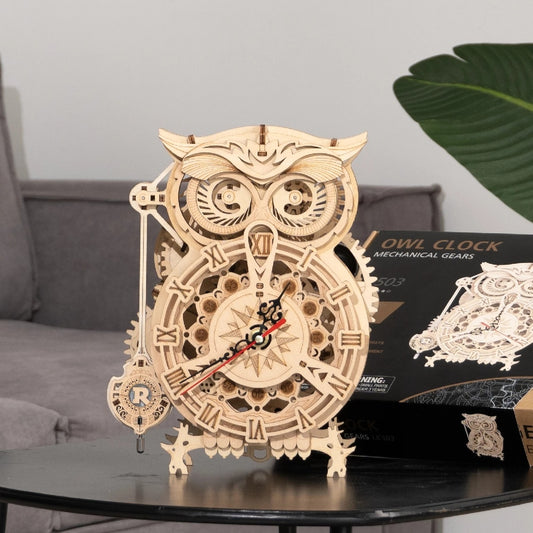 Owl Wooden Clock Model