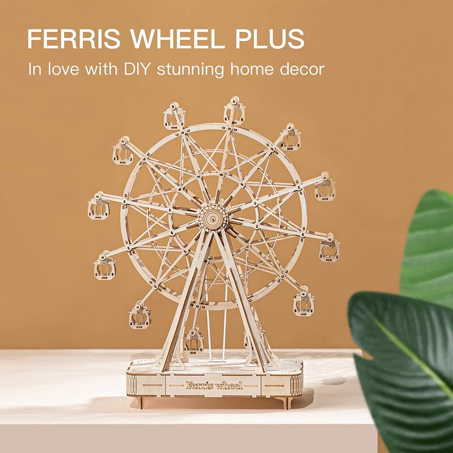 Robotime DIY Wooden Rotatable Ferris Wheel Music Box (TGN01).